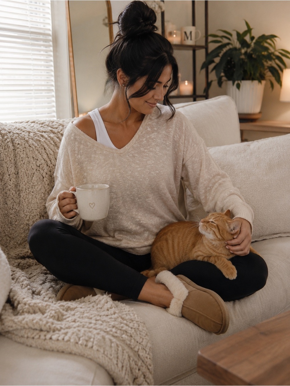 Tresics Cozy Cream Knit Sweater | Soft Lightweight Pullover | Excellent Conditio